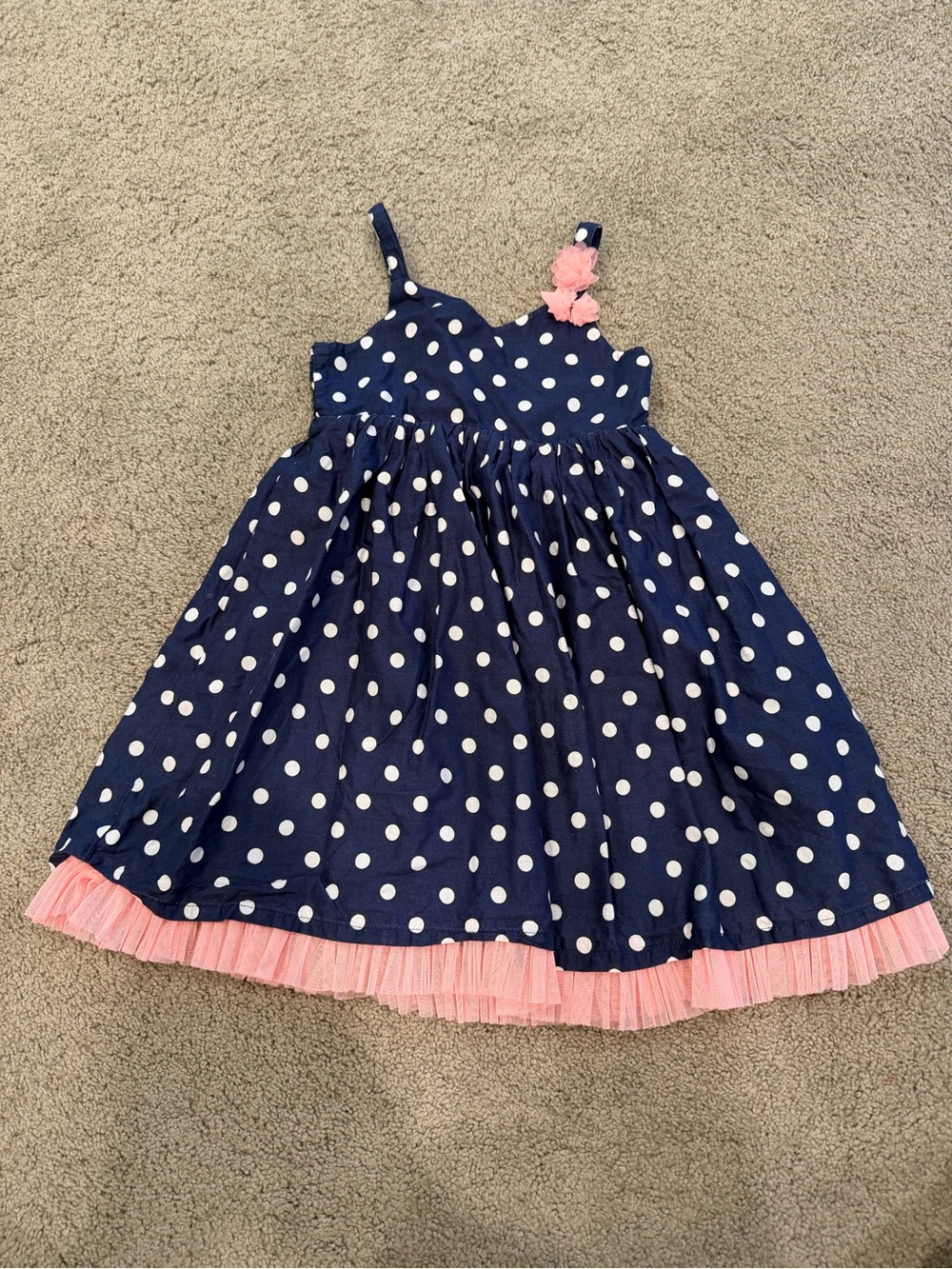 Navy Polka Dot Dress